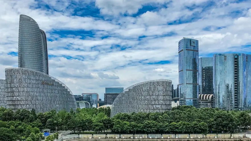 Chengdu city skyline